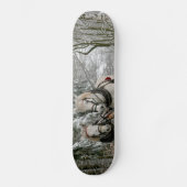 Sleigh Ride im Snowy Forest Skateboard (Vorderseite)