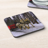 Sleigh Ride in der Schneesammlung Untersetzer (Linke Seite)