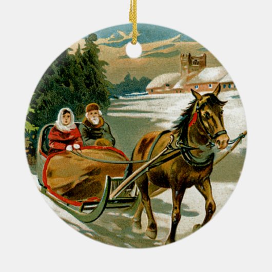 Sleigh Ride Keramik Ornament (Hinten)