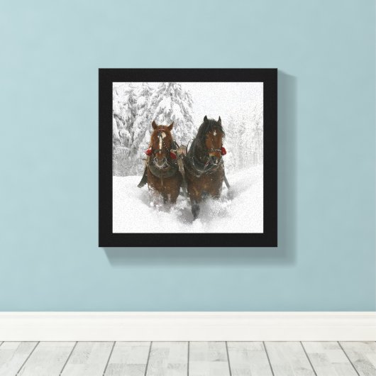 Sleigh Ride Leinwanddruck (Insitu (Holzboden))