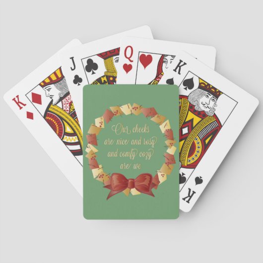 Sleigh Ride Lyrics Design Spielkarten (Rückseite)