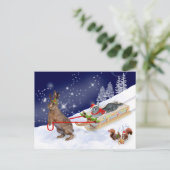 Sleigh Ride Postcard Postkarte (Stehend Vorderseite)