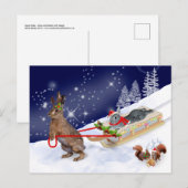 Sleigh Ride Postcard Postkarte (Vorne/Hinten)