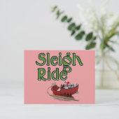 Sleigh Ride Postkarte (Stehend Vorderseite)