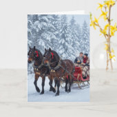 Sleigh rides and snowfall- Christmas Card Karte (Gelbe Blume)