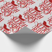 Sleigh Rides Typografy Pattern Geschenkpapier (Ecke)