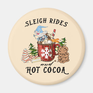 Sleigh Rides und Hot Cocoa - Skandinavien Gnome Magnet