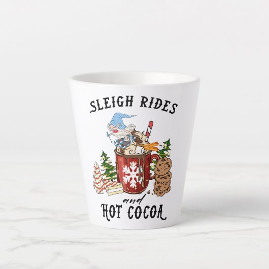 Sleigh Rides und Hot Cocoa - Skandinavien Gnome Milchtasse (Vorderseite)