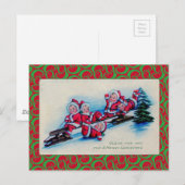 Sleigh Riding Children Postkarte (Vorne/Hinten)