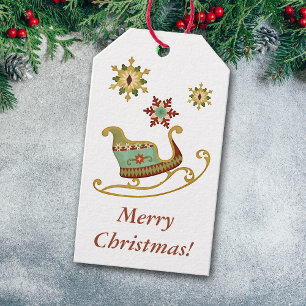 Sleigh Snowflake Holiday Geschenkanhänger
