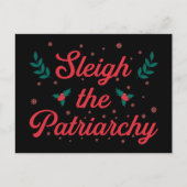 Sleigh The Patriarchy Feminist Christmas Postkarte (Vorderseite)