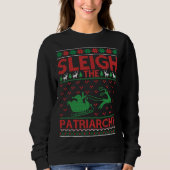 Sleigh The Patriarchy Feminist Christmas Sweatshirt (Vorderseite)