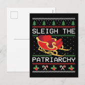 Sleigh The Patriarchy I Feiertagspostkarte (Vorne/Hinten)