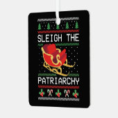 Sleigh The Patriarchy I Ornament Aus Metall (Vorderseite links)
