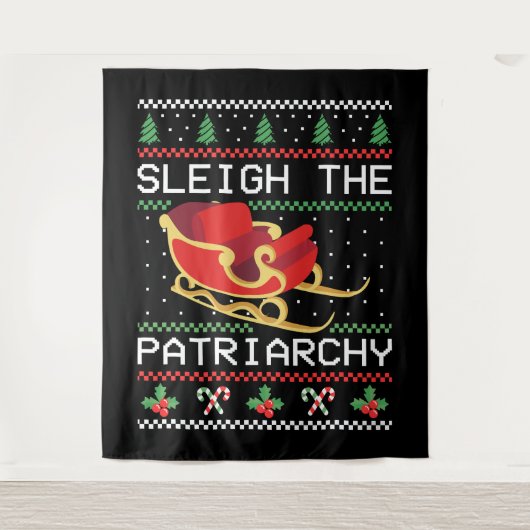Sleigh The Patriarchy I Wandteppich (Vorderseite)
