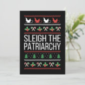 Sleigh The Patriarchy II Feiertagskarte (Stehend Vorderseite)