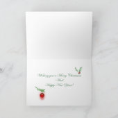 Sleigh und Geschenke Weihnachtskarte Feiertagskarte (Innenseite)