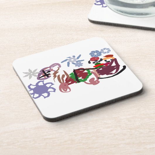  Sleigh winter  Getränkeuntersetzer (Linke Seite)