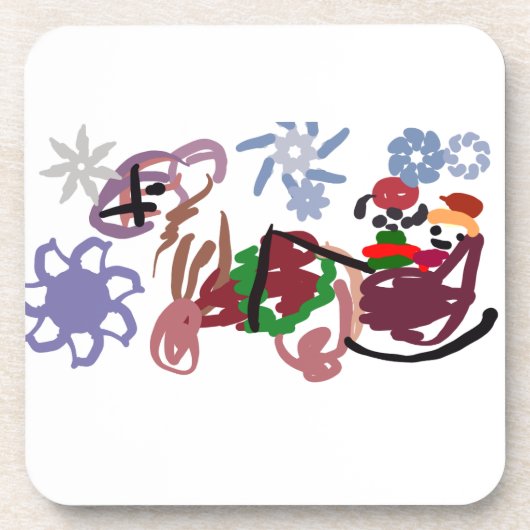 Sleigh winter Getränkeuntersetzer (Vorderseite)