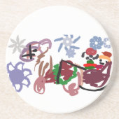 Sleigh winter Getränkeuntersetzer (Vorne)