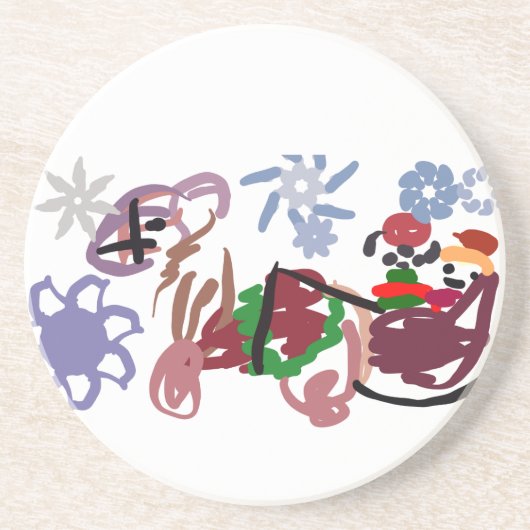 Sleigh winter Getränkeuntersetzer (Vorne)