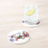 Sleigh winter Getränkeuntersetzer (Seite)