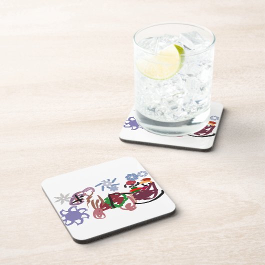 Sleigh winter Getränkeuntersetzer (Rechte Seite)