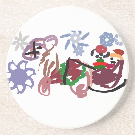 Sleigh winter Getränkeuntersetzer (Vorne)