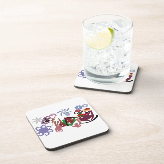  Sleigh winter  Getränkeuntersetzer (Rechte Seite)