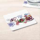 Sleigh winter Rechteckiger Pappuntersetzer (angewinkelt)