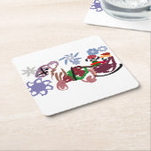  Sleigh winter  Rechteckiger Pappuntersetzer (angewinkelt)