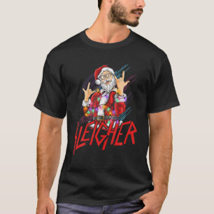 Sleigher Funny Christmas Heavy Metal Music Gips m T-Shirt