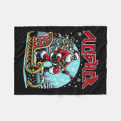 Sleigher Hail Santa Heavy Metal Christmas Rock Xma Fleecedecke (Vorderseite (Horizontal))