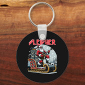 Sleigher Hail Santa Heavy Metal Christmas Rock Xma Schlüsselanhänger (Vorderseite)
