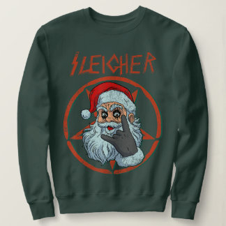 Sleigher Hail Santa Heavy Metal Schädel Weihnachte Sweatshirt
