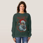 Sleigher Hail Santa Heavy Metal Schädel Weihnachte Sweatshirt (Vorne ganz)