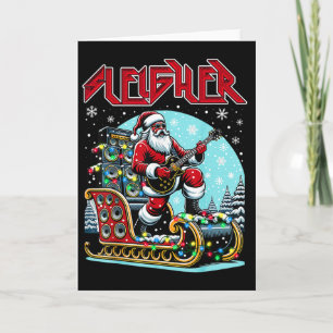 Sleigher Hail Santa Heavy Metal Weihnachts Rock Xm Karte