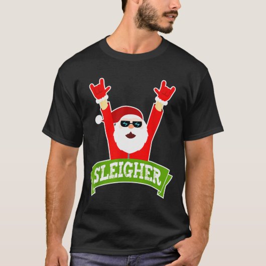 Sleigher hässlicher Pullover Heavy Metal Weihnacht (Vorderseite)