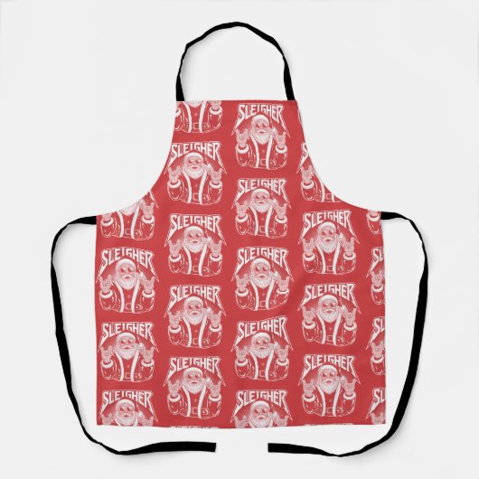 Sleigher Santa Claus Funny Metal Christmas Rock Schürze (Vorderseite)