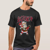 Sleigher Santa Claus Metal Weihnachten Funny Hail T-Shirt (Vorderseite)