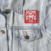 Sleigher Weihnachtsmann Lustiges Metall Weihnachte Button (Beispiel)