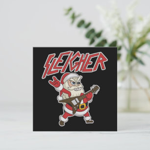Sleigher Weihnachtsmann Metal Weihnachten Gruß Fun