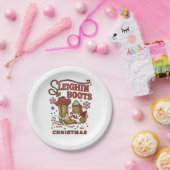 Sleighin Boots Dieses Weihnachtsfest Funny West Co Pappteller (Party)