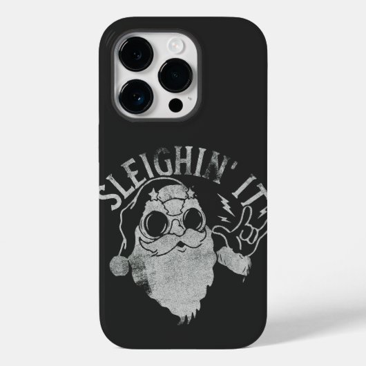 Sleighin It Funny Santa Sleigh Christmas Case-Mate iPhone Hülle (Rückseite)
