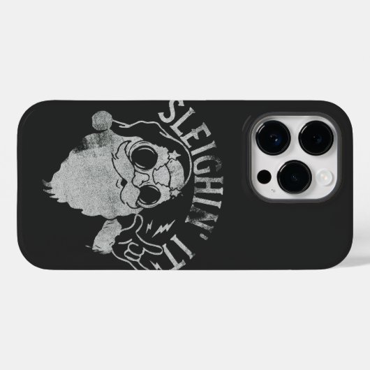 Sleighin It Funny Santa Sleigh Christmas Case-Mate iPhone Hülle (Rückseite (Horizontal))