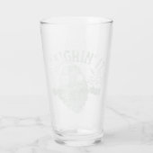 Sleighin It Funny Santa Sleigh Christmas Glas (Rückseite)