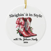 Sleighin' it in Style Keramik Ornament (Vorne)