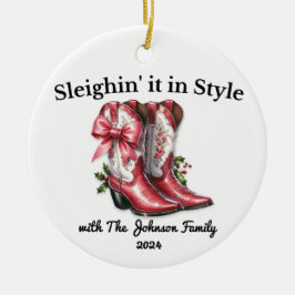 Sleighin' it in Style Keramik Ornament