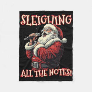 Sleighing all the Notes Santa Christmas Music Sant Fleecedecke