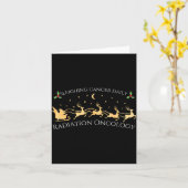 Sleighing Cancer Daily Radiation Oncology Christma Karte (Gelbe Blume)